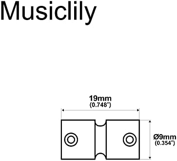 Сет из 4 стальных мостовых седел Musiclily Pro 19 мм для 4-струнного Джаз-баса, черный Musiclily