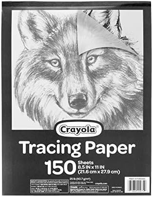 Crayola Tracing Paper 8 1/2” X 11”, Transparent Vellum Paper for Tracing Pads, 150 Sheets [Amazon Exclusive] Crayola