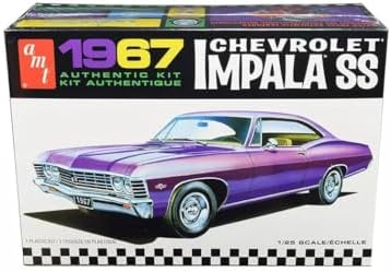 AMT 981 1967 Chevrolet Impala SS, пластиковая модель в масштабе 1:25, детализированная модель с декалями Platz