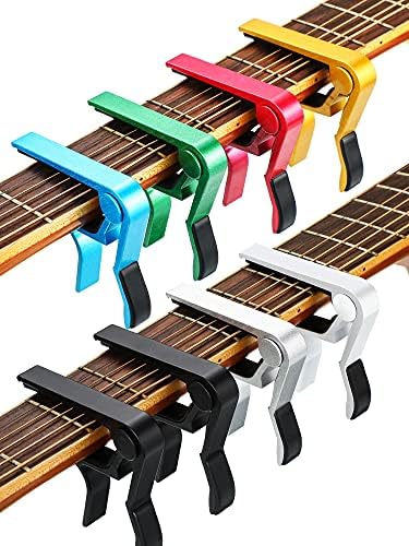 8 Pieces Guitar Capo Guitar Accessories Capo Aluminum Metal Universal Guitar Clamp Capo Electric Guitar Capo Clamp for Various Types Lightweight String Instrument Yeshone