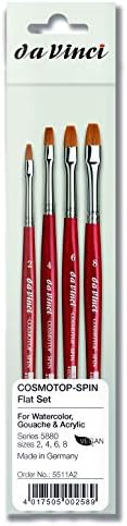 da Vinci Brushes 5598 Casaneo Large Round (Sizes 5,6,8,10) Artist Brush Set, Black, 4 Da Vinci