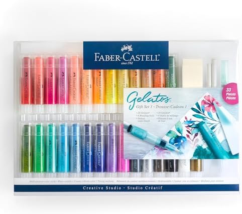 Faber-Castell Gelatos Dolce II Gift Set - 28 Colors - Multi-Purpose Art Medium Set Faber-Castell