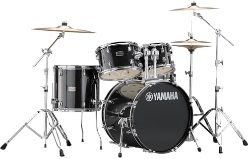 Yamaha Rydeen 5pc Shell Pack with 20" Bass Drum, Black Glitter Yamaha