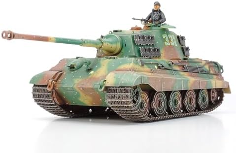 Модель танка Tamiya 1/35 «Королевский тигр» с пластиковой башней и фигуркой командира Tamiya