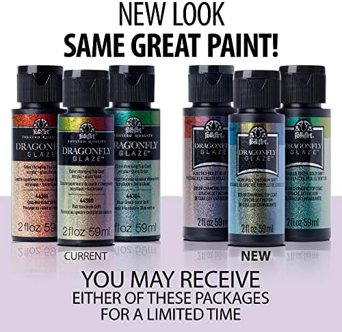 FolkArt Dragonfly Glaze Premium Acrylic Topcoat Paint, Full Spectrum, 44380 FolkArt