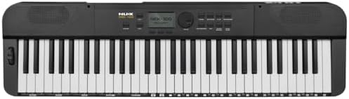 NUX NEK-100 Digital Keyboard, 61 Keys with Touch Response,Rechargeable Battery, Bluetooth Connection Nux