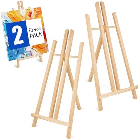 ESRICH 2pcs 17 Inch Tabletop Easels, Easel Stand for Painting,Tripod, Painting Party Easel, Kids Student Desktop Easel for Painting,Paint Easel for Canvas Painting ESRICH