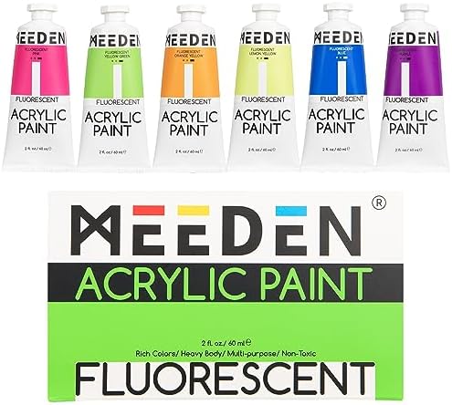 MEEDEN Heavy Body Acrylic Paint Sets, 24-color 60 ml/2 oz Tubes Acrylic Paint Set, Rich Pigments Non-Toxic Art & Craft Paints for Artists, Hobby Painters & Beginners MEEDEN