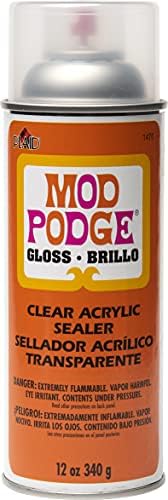 Mod Podge Spray Acrylic Sealer that is Specifically Formulated to Seal Craft Projects, Dries Crystal Clear is Non-Yellowing No-Run and Quick Drying, 12 ounce, Gloss Mod Podge