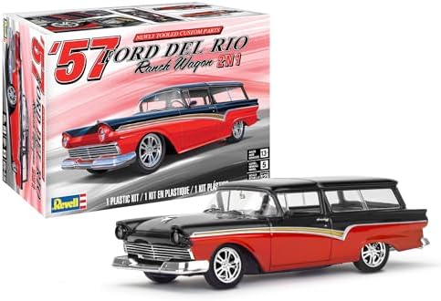 Revell 14548 '57 Ford Del Rio Ranch Wagon 2'N1 1:25 Scale 197-Piece Skill Level 5 Model Building Kit Revell