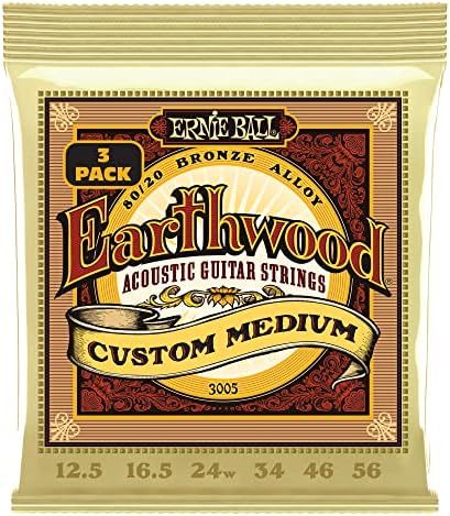 Струны для акустической гитары Ernie Ball Earthwood Custom Medium 12.5-56, 80/20 бронза, комплект из 2 шт. Ernie Ball