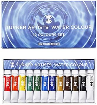 Turner Color WT00512C Transparent Watercolor, Set of 12 Colors, 0.2 fl oz (5 ml) Turner Colour Works