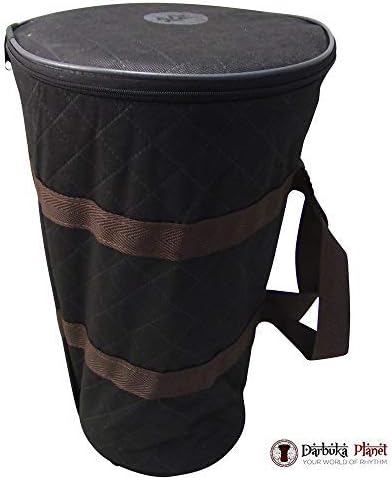 The 17'' Wave Zaza Percussion Egyptian Style Darbuka Doumbek (Black) Zaza Percussion