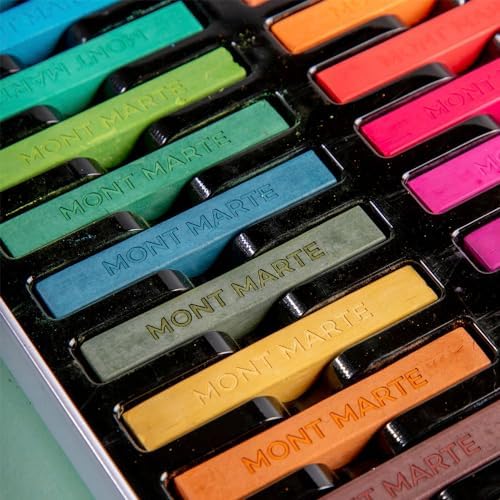 Mont Marte Soft Pastels Signature 72pc, Set of 72 Assorted Colored Pastel Sticks, Vibrant and Blendable, Ideal for Art, Craft, Drawing, Sketching Mont Marte