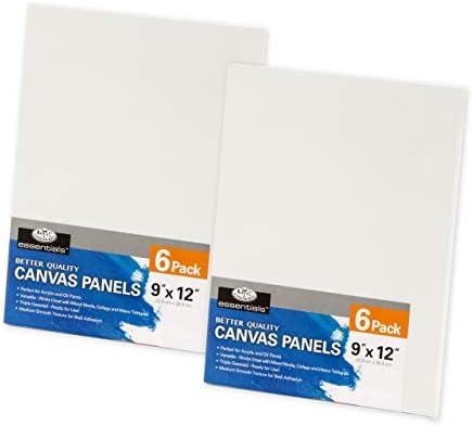 Панели для живописи Royal & Langnickel Essentials 9x12, 12 штук. Тройная грунтовка для масляной и акриловой живописи Royal & Langnickel