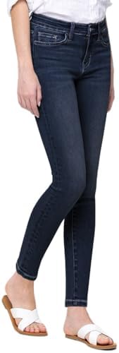 VERVET by Flying Monkey High-Rise Dark Blue Denim Skinny Jeans Vervet