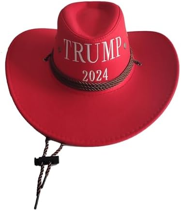 Trump Cowboy Hat - Trump MAGA Cowboy Hat - Red or Pink - Embroidered Red Pilled Merch