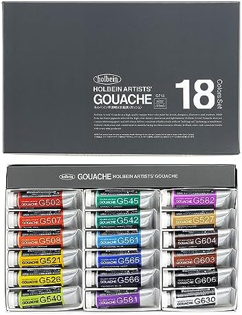 Holbein Artists' Gouache Ｇ713 - Set of 18 15ml Holbein