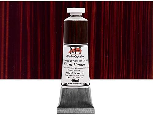 Michael Harding Artist Oil Colours, Burnt Umber, 40ml Tube, 12640 Michael Harding