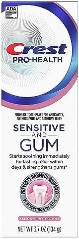 Crest Pro-Health Gum and Sensitivity, Sensitive Toothpaste, All Day Protection, 3.7 oz Crest