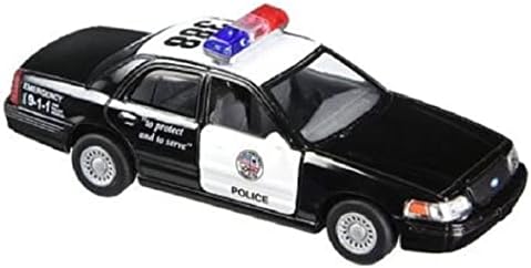 KiNSMART Ford Crown Victoria 5" 1:42 Scale Police Interceptor Car w/Pullback Action KiNSMART