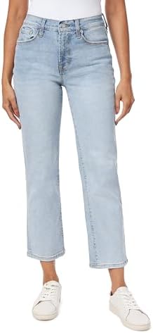 kensie Jeans for Women The Ella High-Rise Straight Leg 27-Inch Inseam, Sizes 0-16 Kensie