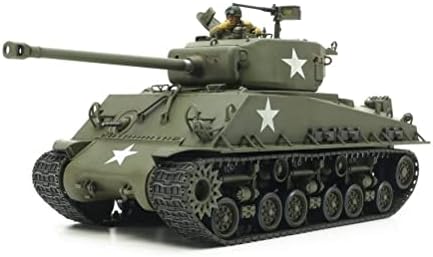 Пластиковая модель танка M4A3E8 Sherman 1/35 от Tamiya, подробный набор с 76-мм пушкой и фигуркой командира Tamiya