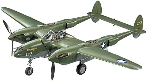 Сборная модель самолета Tamiya Lockheed P-38 F/G Lightning 1/48, фюзеляж 240 мм, крылья 330 мм Tamiya