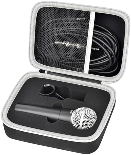 Защитный чехол для микрофона, совместимый с Shure SM58/SM57/PGA48, с карманом для аксессуаров, чехол для караоке casmilee