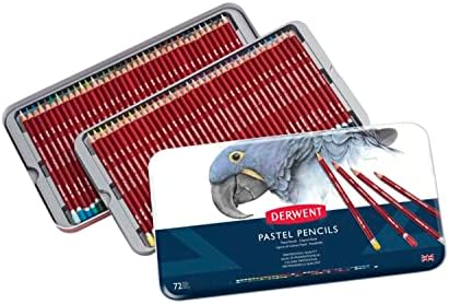 Derwent Pastel Pencils, 4mm Core, Metal Tin, 12 Count (32991) Derwent