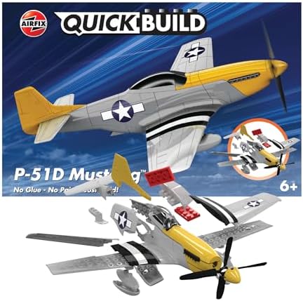 Airfix Quickbuild P-51D Mustang Airplane Brick Building Plastic Model Kit J6016 Airfix