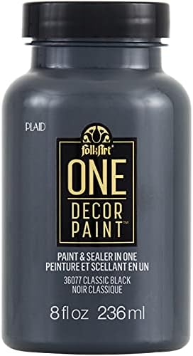 FolkArt 36077 One Décor Paint, 8 oz, Classic Black FolkArt