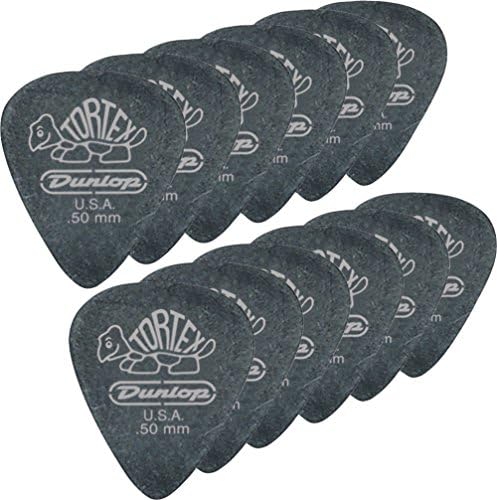 Dunlop 488P.50 Tortex® Pitch Black, 12 штук, отличная память и минимальный износ, 0.50 мм JIM DUNLOP