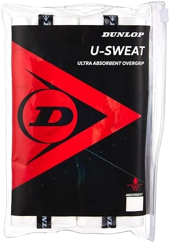 Грипса U-Sweat для тенниса 3-Pack, супер впитывающая, черно-белая, 0.6 мм Dunlop Sports