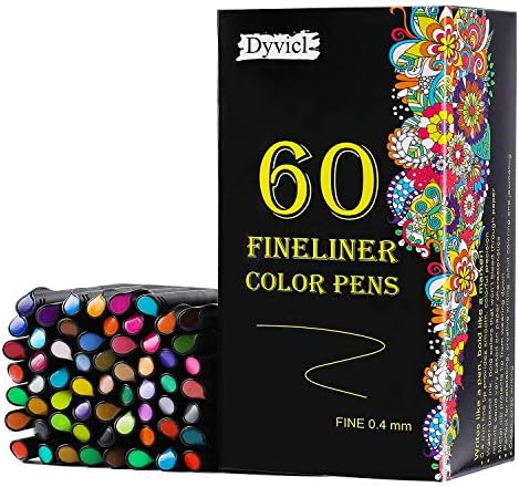 Dyvicl Fineliner Pens Fine Point Pens, 24 Colors 0.4mm Fineliner Color Pen Set Fine Point Markers Fine Tip Drawing Pens for Journaling Writing Note Taking Calendar Adult Coloring Dyvicl