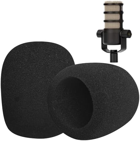 Пенный защитный фильтр Pop Filter для микрофона, совместим с Rode PodMic, NT1-A, NT-USB и другими микрофонами, 2 штуки Boseen