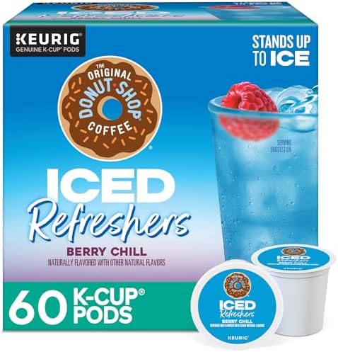 Капсулы K-Cup Berry Chill для кофеварки Keurig, 60 штук, кофейный напиток со сладкими ароматами малины и черники The Original Donut Shop