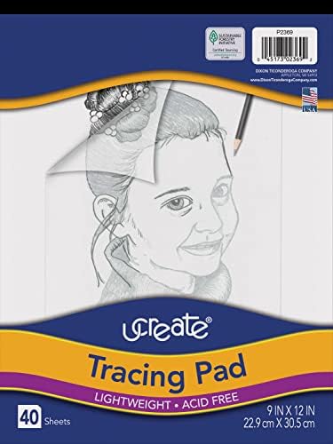 Pacon UCreate Tracing Pad, White, 9" x 12", 40 Sheets UCREATE