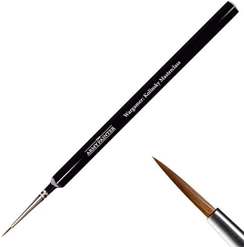 The Army Painter Masterclass Brush - Fine Detail Acrylic Paint Brushes with Kolinsky Sable Hairs – Small Paint Brush, Model Paint Brush & Fine Tip Paint Brushes for Miniature Watercolor Oil Painting The Army Painter