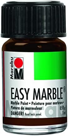 Краска Marabu Easy Marble для мраморных эффектов, темно-коричневая, 15 мл Marabu