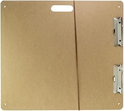 Pacific Arc Field Sketch Board, Masonite with Cutout Handle, Clip, and Strap Holes, 13 Inch X 19 Inch Pacific Arc