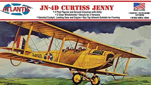 Модель самолёта Curtiss Jenny JN-4 1:48 от Atlantis, артикул L534, запечатанная в оригинальную упаковку Atlantis