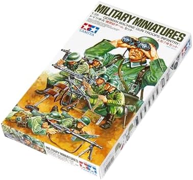 Модельный набор Tamiya: Немецкие пулеметные войска с 7 фигурками и 3 пулеметами MG 34, масштаб 1/35 Tamiya