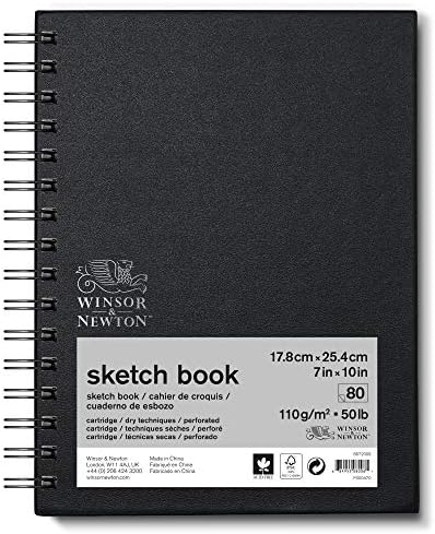 Winsor & Newton Classic Spiral Sketch Book, 7x10", 80 sheets, Natural White Winsor & Newton