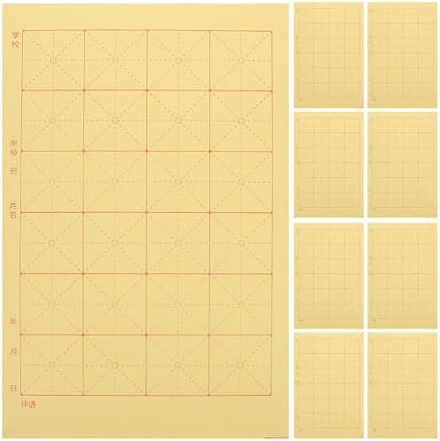 Healifty 150 Sheets Chinese Calligraphy Paper Grid Paper Xuan Rice Paper for Chinese Calligraphy Brush Ink Lover Beginner Writing Sumi Set Healifty