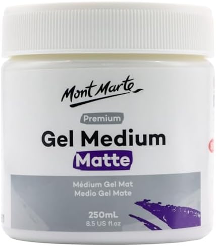 Mont Marte Premium Gel Medium Gloss 8.5oz (250ml), Suitable for Acrylic Paints Mont Marte