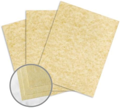 Astroparche Ancient Gold Paper - 8 1/2 x 11 in 60 lb Text Vellum 30% Recycled 500 per Ream Wausau Paper Astroparche