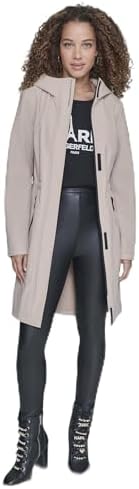 KARL LAGERFELD Women's Bonded Tech Rain Wear Anorak Karl Lagerfeld