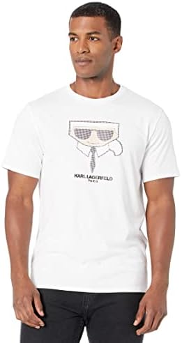 KARL LAGERFELD Paris Flat Head Textured Crew Neck T-Shirt Karl Lagerfeld