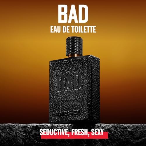 Diesel Bad, Eau de Toilette for Men, Woody Scent With Notes of Bergamot, Caviar & Tobacco Diesel